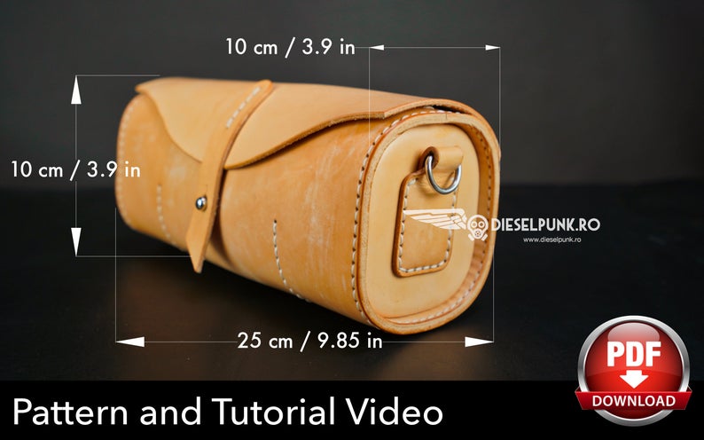 手工皮具图纸 烟斗包di040-皮艺果手工皮具图纸