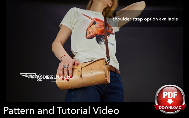 图片[3]-手工皮具图纸 烟斗包di040-皮艺果手工皮具图纸