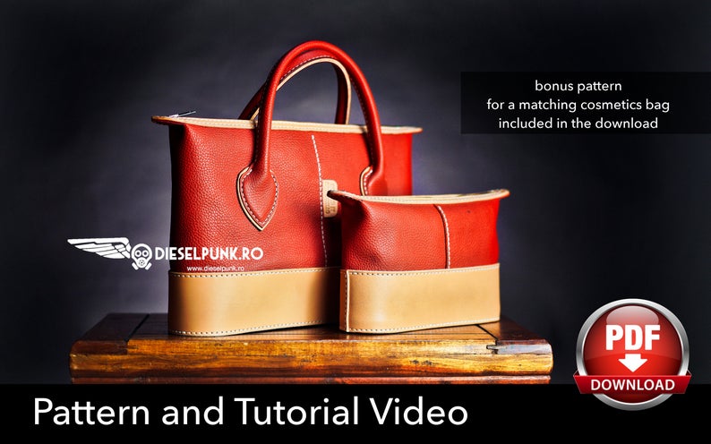 手工皮具图纸 托特包di041-皮艺果手工皮具图纸