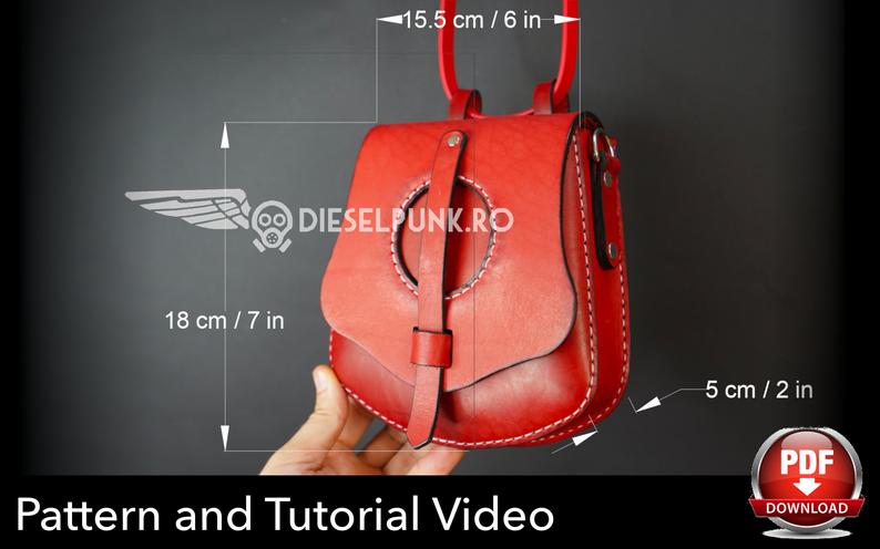 图片[3]-手工皮具图纸 狩猎腰包di042-皮艺果手工皮具图纸