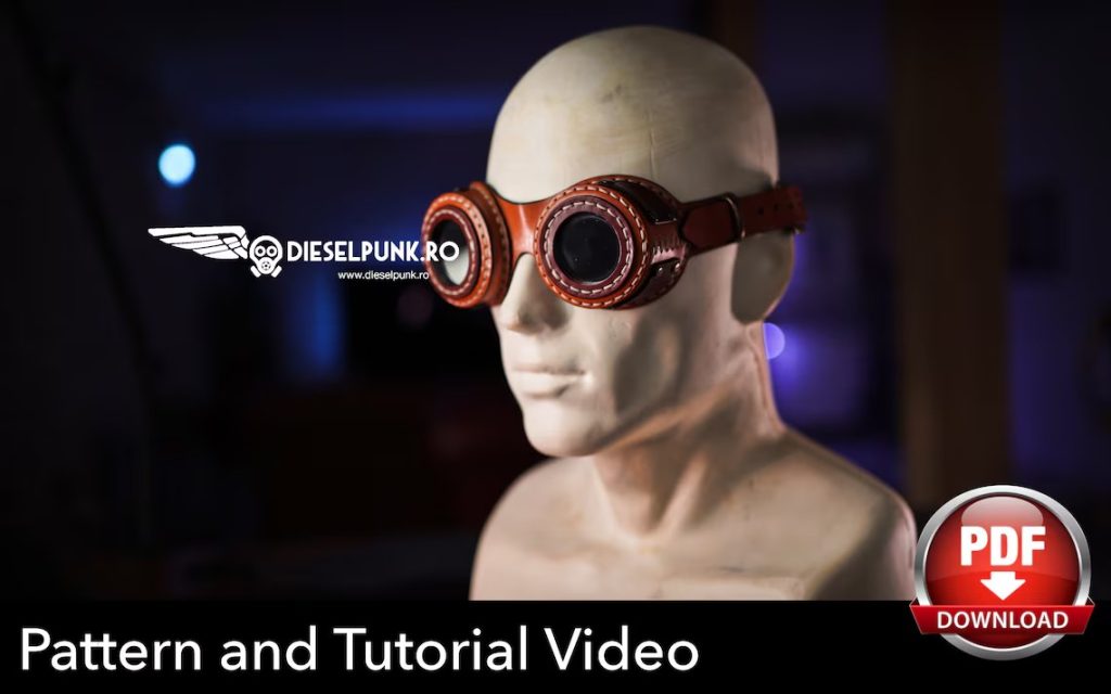 图片[1]-手工皮具图纸 护目镜di044-皮艺果手工皮具图纸