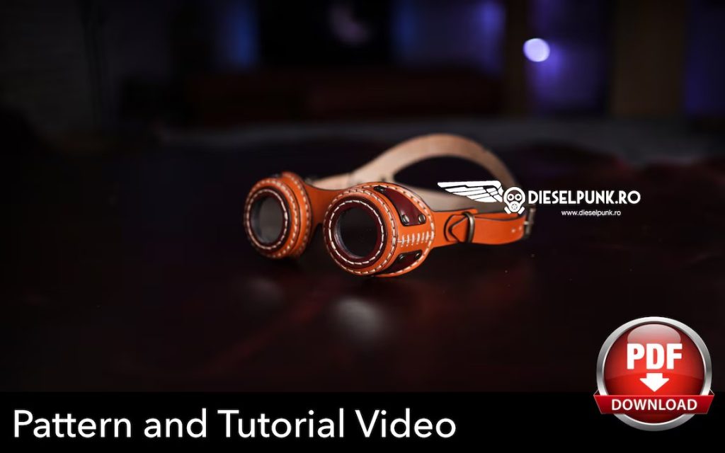 图片[2]-手工皮具图纸 护目镜di044-皮艺果手工皮具图纸