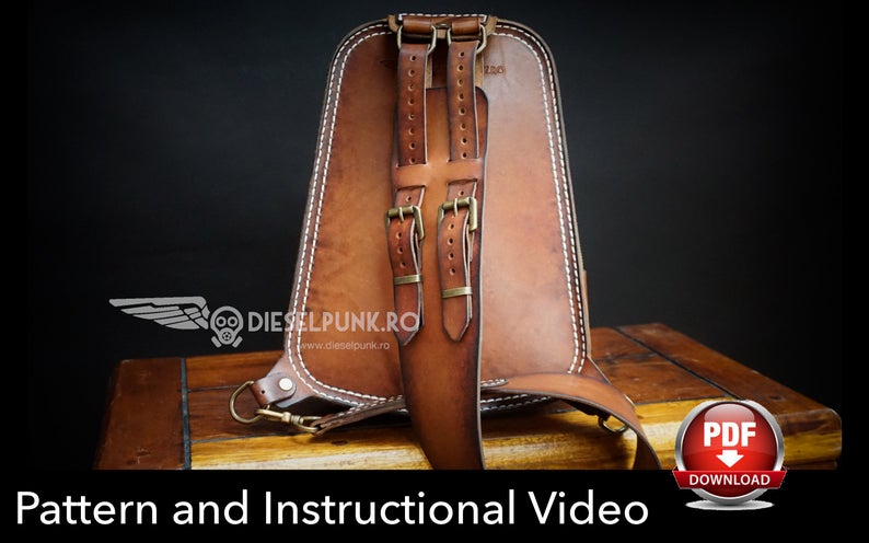 图片[3]-手工皮具图纸 胸挎包di048-皮艺果手工皮具图纸