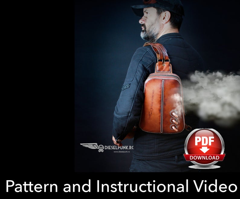 图片[2]-手工皮具图纸 胸挎包di048-皮艺果手工皮具图纸