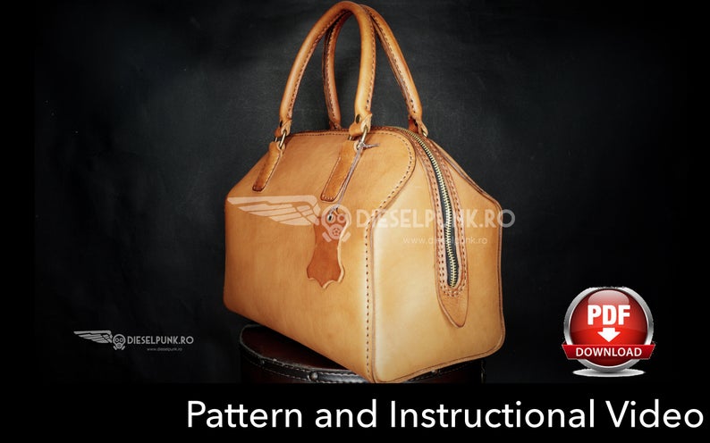 图片[2]-手工皮具图纸 波士顿包di049-皮艺果手工皮具图纸