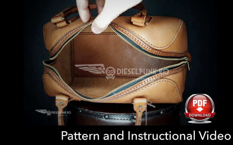 图片[3]-手工皮具图纸 波士顿包di049-皮艺果手工皮具图纸