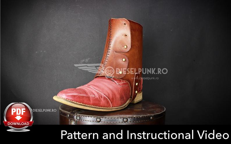 图片[2]-手工皮具图纸 护脚踝di053-2-皮艺果手工皮具图纸