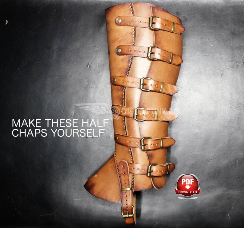 图片[2]-手工皮具图纸 腿部护具di053-5-皮艺果手工皮具图纸