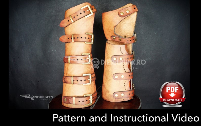 图片[2]-手工皮具图纸 护臂di053-6-皮艺果手工皮具图纸