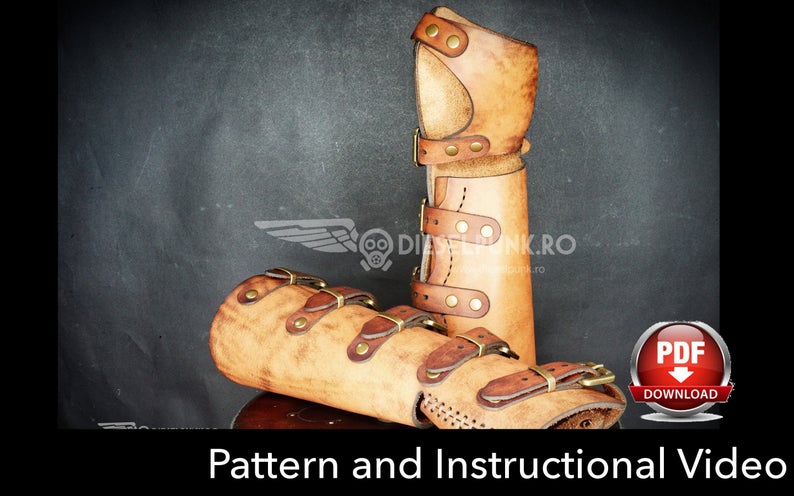 图片[3]-手工皮具图纸 护臂di053-6-皮艺果手工皮具图纸