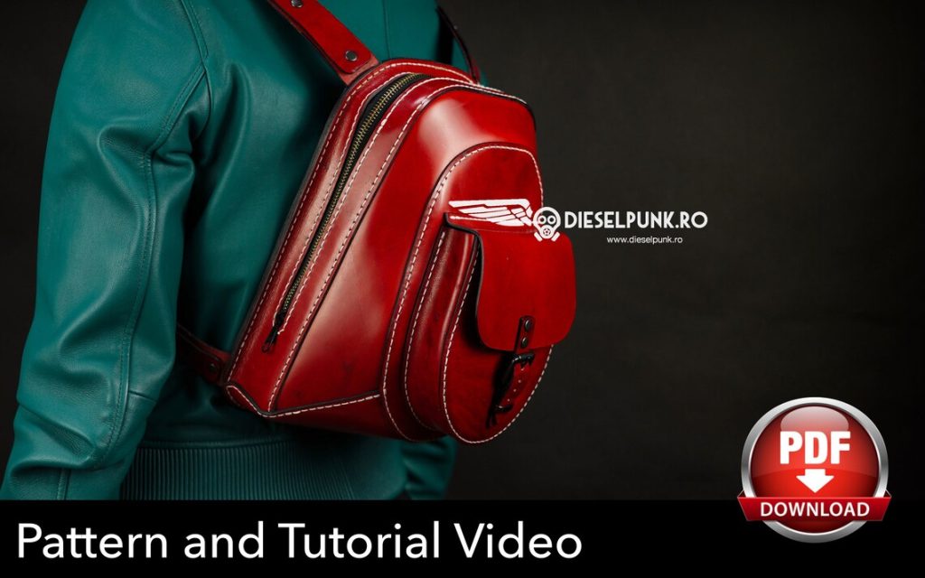 图片[1]-手工皮具图纸 猫奴背包di055-皮艺果手工皮具图纸