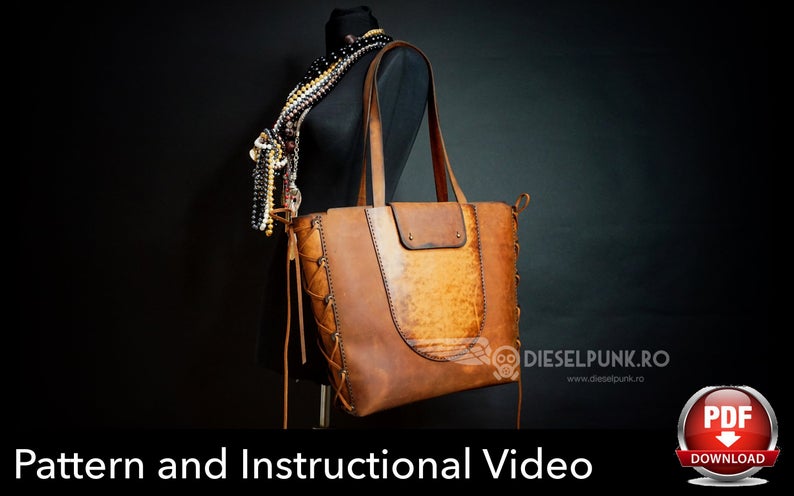 图片[3]-手工皮具图纸 托特包di066-皮艺果手工皮具图纸