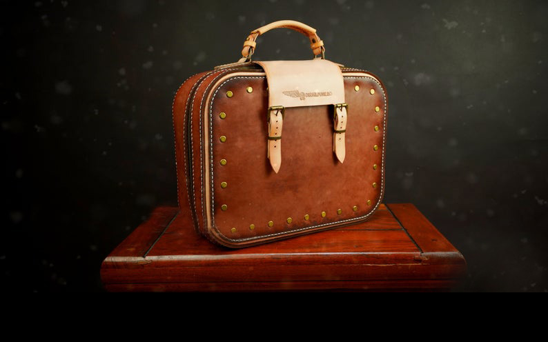 图片[2]-手工皮具图纸 朋克手提包di075-皮艺果手工皮具图纸