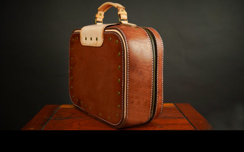 图片[3]-手工皮具图纸 朋克手提包di075-皮艺果手工皮具图纸