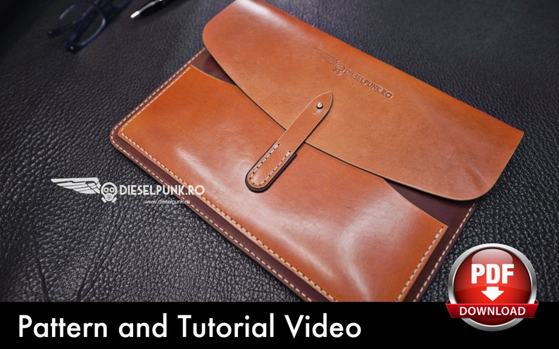 手工皮具图纸 电脑保护套di079-皮艺果手工皮具图纸