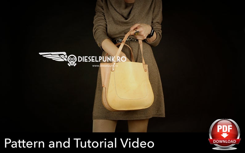 图片[3]-手工皮具图纸 托特包di082-皮艺果手工皮具图纸