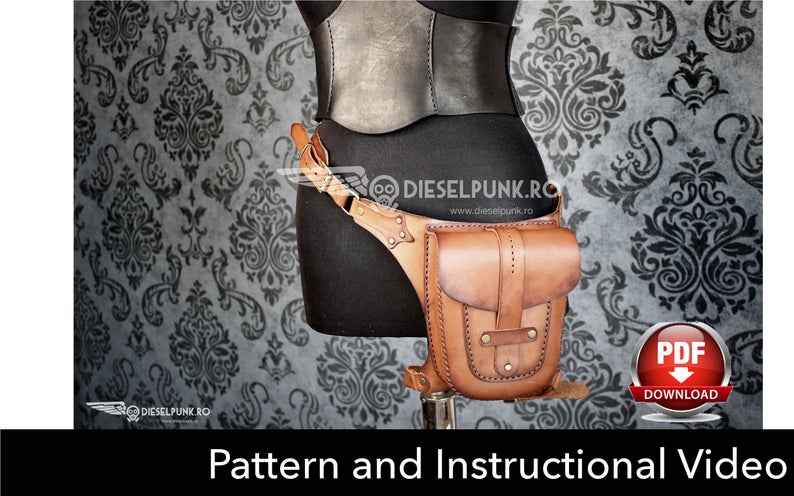 图片[3]-手工皮具图纸 腰挎包di100-皮艺果手工皮具图纸