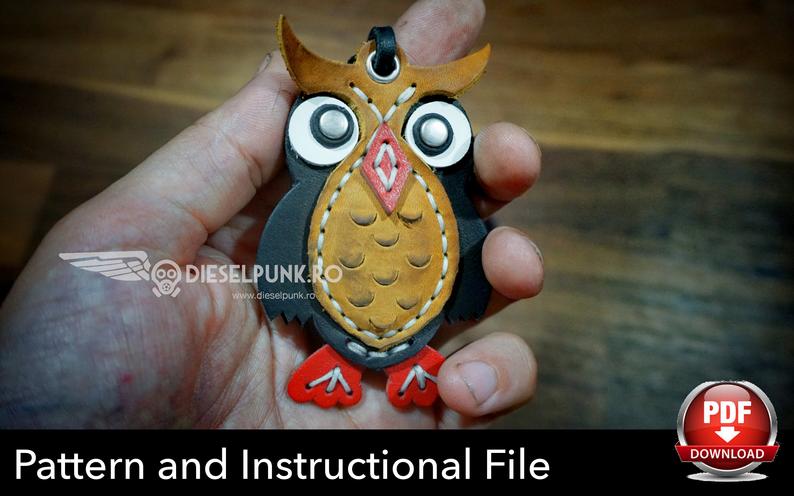 图片[2]-手工皮具图纸 小挂件di102-皮艺果手工皮具图纸