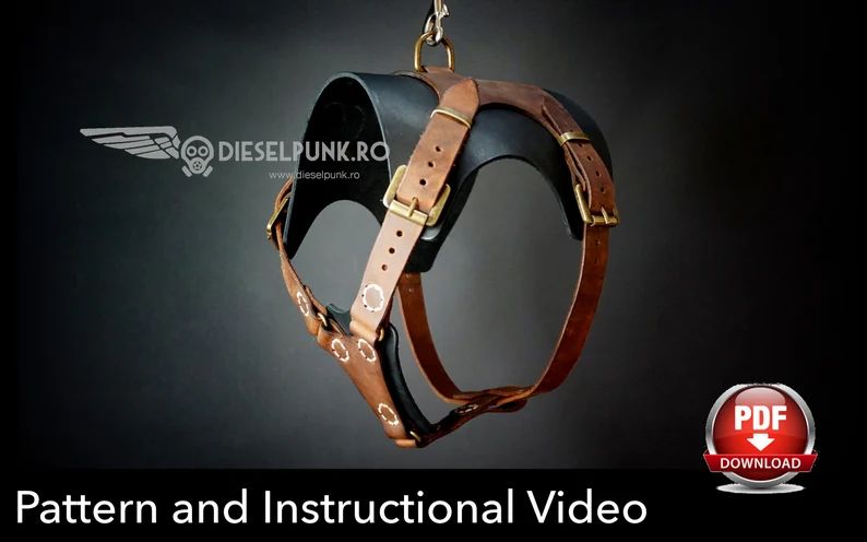 图片[2]-手工皮具图纸 狗狗牵引绳di109-皮艺果手工皮具图纸