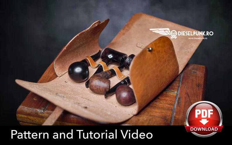 图片[2]-手工皮具图纸 烟斗包di111-皮艺果手工皮具图纸