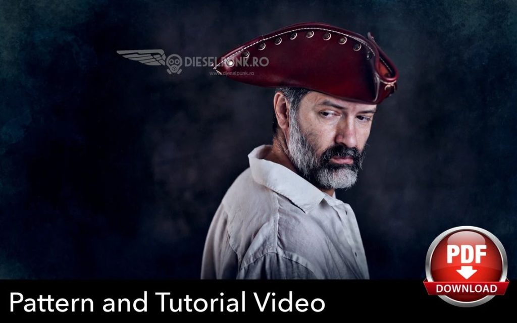 图片[1]-手工皮具图纸 海盗帽di151-皮艺果手工皮具图纸