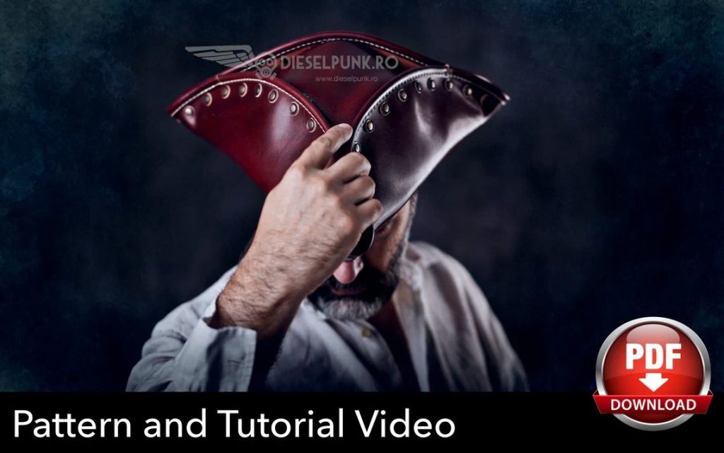 图片[2]-手工皮具图纸 海盗帽di151-皮艺果手工皮具图纸