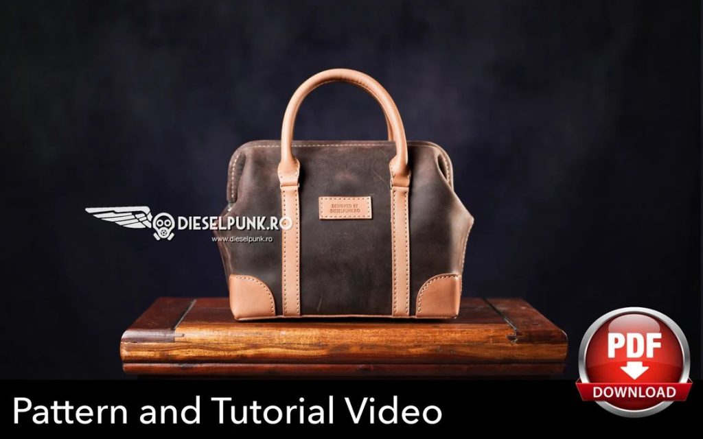 图片[1]-手工皮具图纸 手提行李包di156-皮艺果手工皮具图纸