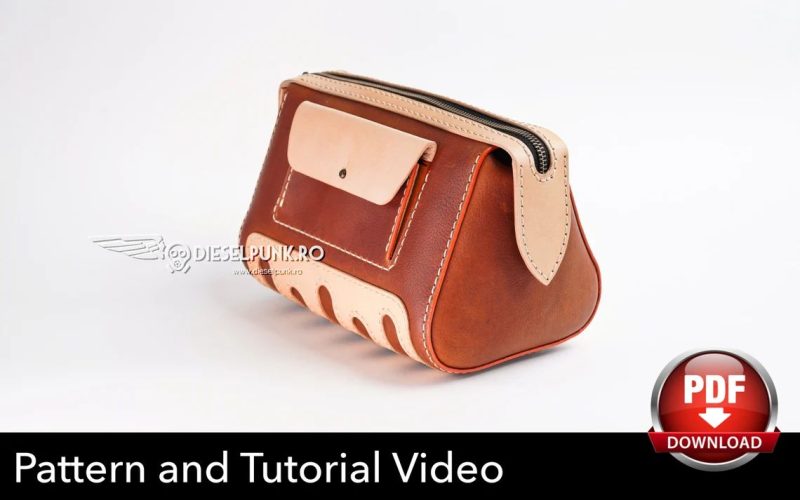 手工皮具图纸 化妆包di158-皮艺果手工皮具图纸