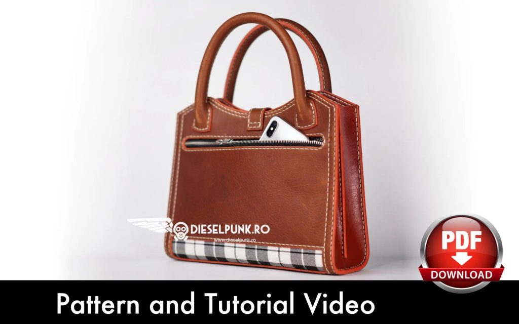 图片[3]-手工皮具图纸 手提女包di161-皮艺果手工皮具图纸