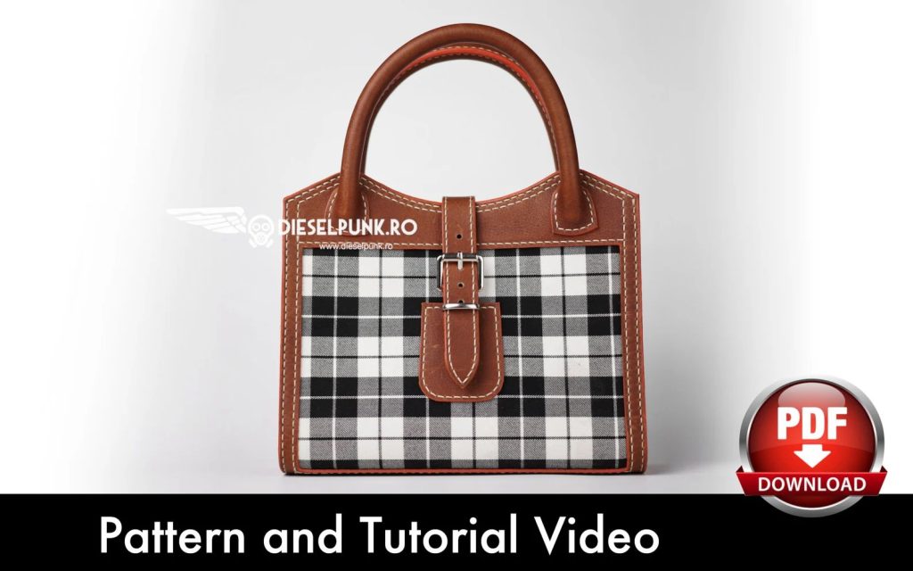 图片[1]-手工皮具图纸 手提女包di161-皮艺果手工皮具图纸