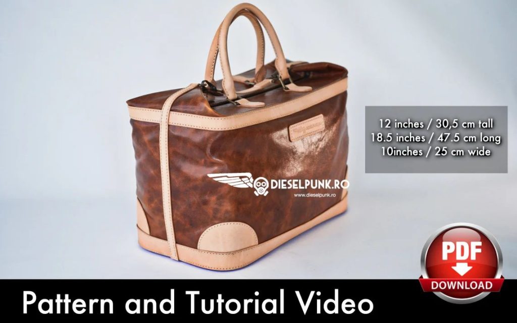 图片[2]-手工皮具图纸 旅行包di166-皮艺果手工皮具图纸