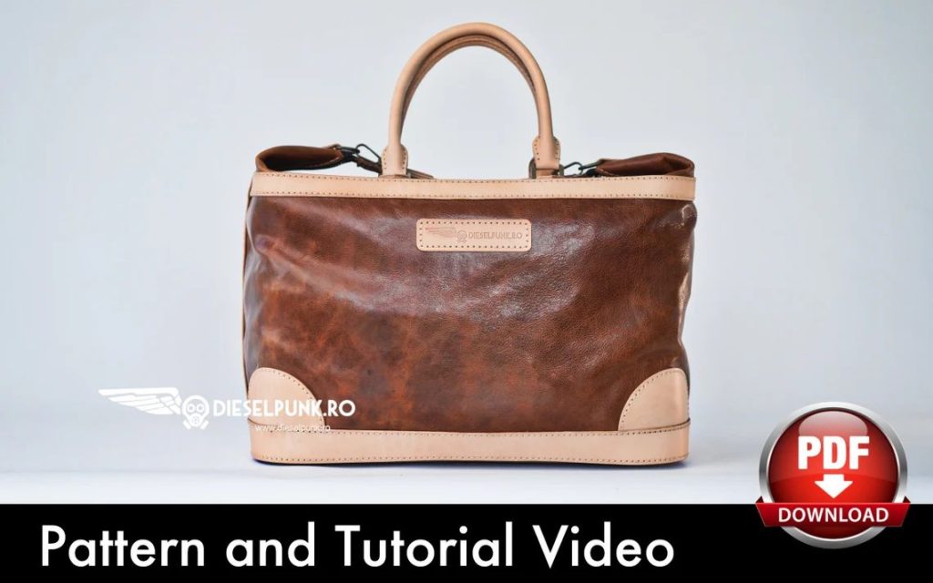 图片[1]-手工皮具图纸 旅行包di166-皮艺果手工皮具图纸