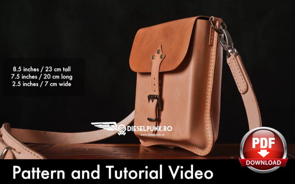 图片[3]-手工皮具图纸 斜挎包di167-皮艺果手工皮具图纸