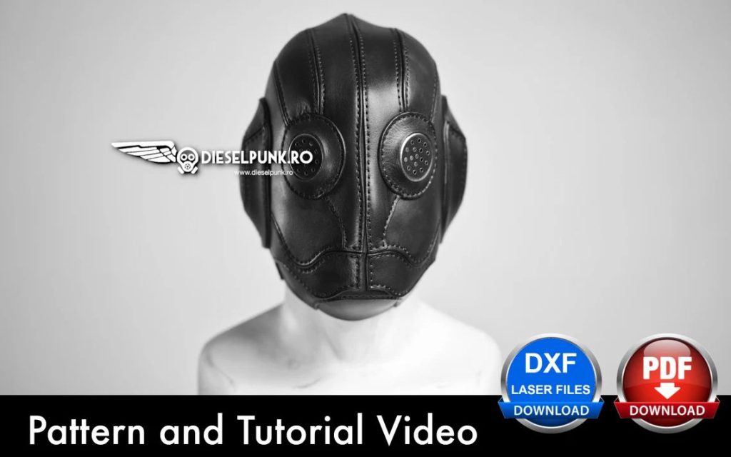 图片[1]-手工皮具图纸 外星人头盔di171-皮艺果手工皮具图纸