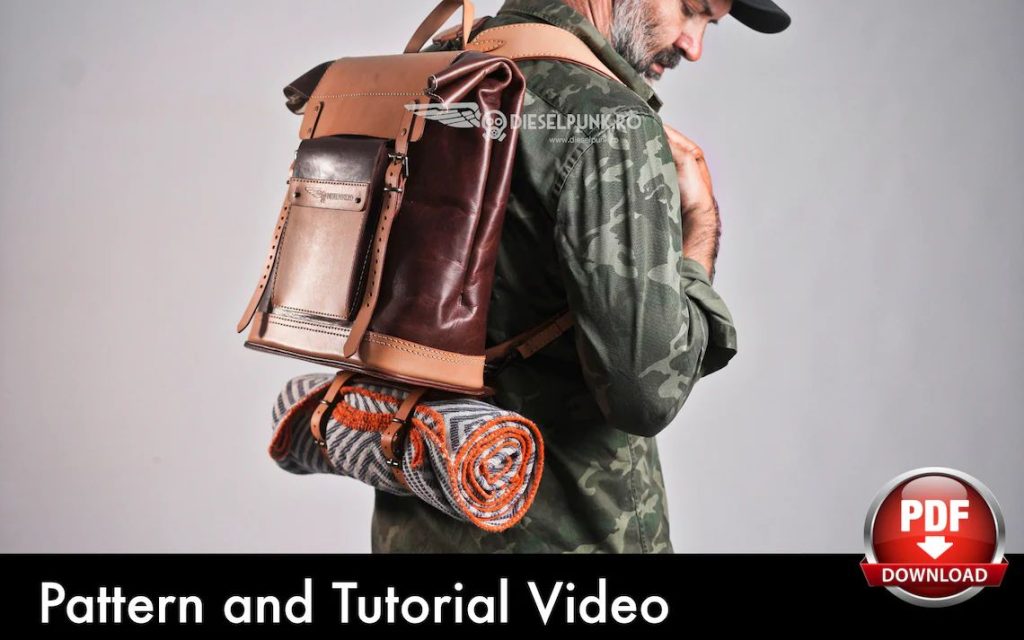 图片[1]-手工皮具图纸 户外背包di172-皮艺果手工皮具图纸