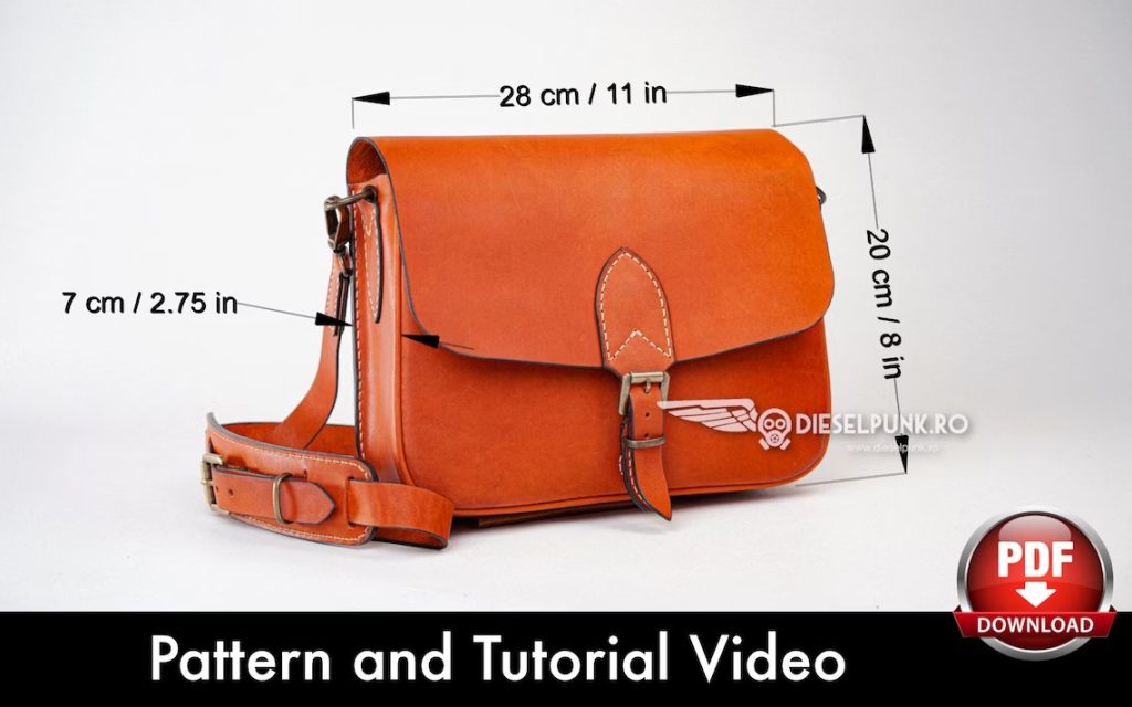 图片[2]-手工皮具图纸 邮差包di179-皮艺果手工皮具图纸