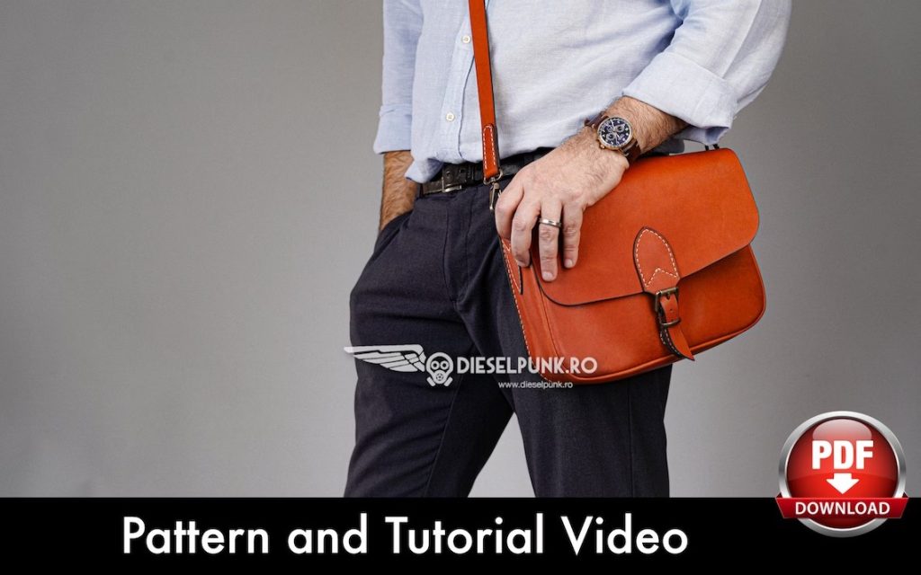 图片[1]-手工皮具图纸 邮差包di179-皮艺果手工皮具图纸