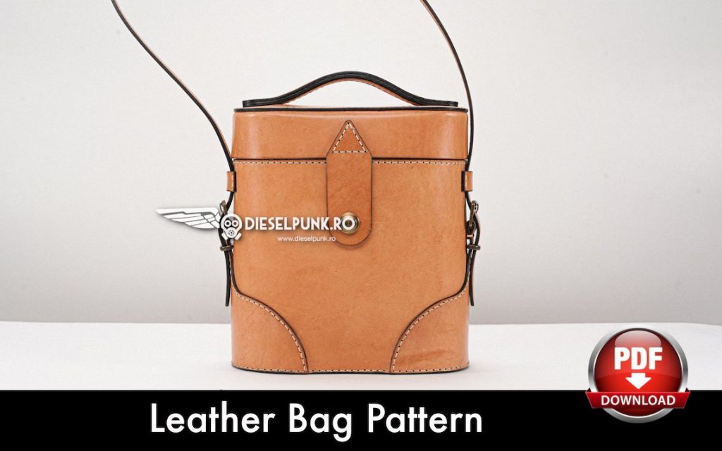 图片[1]-手工皮具图纸 桶包di180-皮艺果手工皮具图纸