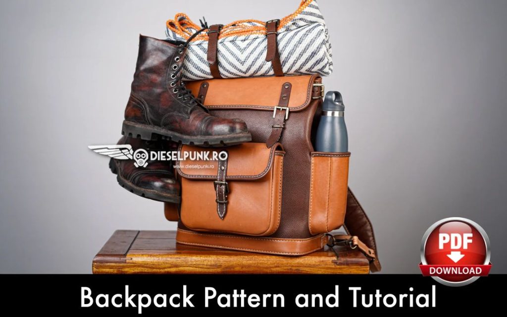 图片[2]-手工皮具图纸 双肩包di181-皮艺果手工皮具图纸