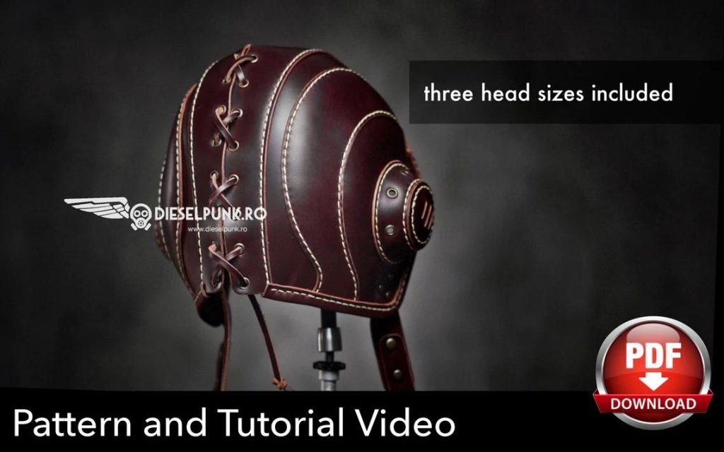 图片[2]-工皮具图纸 飞行员帽di033-皮艺果手工皮具图纸