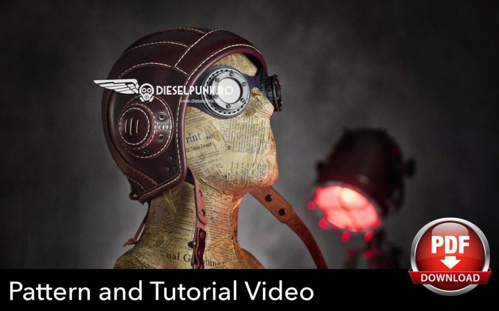 图片[1]-工皮具图纸 飞行员帽di033-皮艺果手工皮具图纸