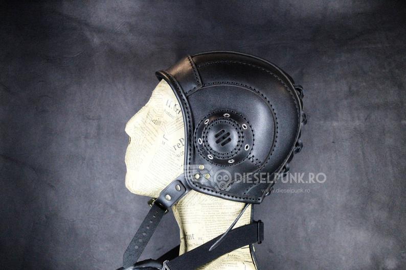 工皮具图纸 飞行员帽di136-皮艺果手工皮具图纸