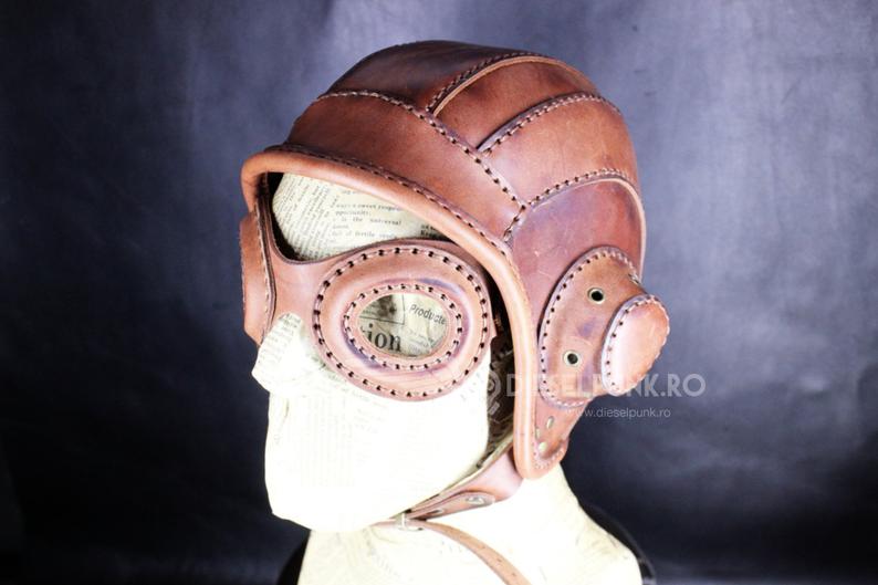 图片[2]-工皮具图纸 飞行员帽di136-皮艺果手工皮具图纸