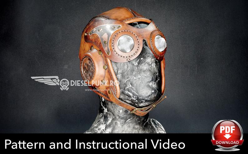 图片[2]-工皮具图纸 飞行员帽di137-皮艺果手工皮具图纸