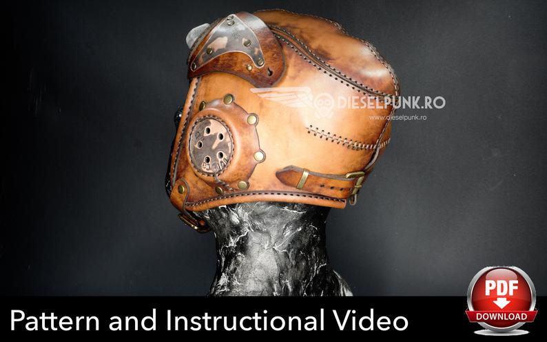 图片[3]-工皮具图纸 飞行员帽di137-皮艺果手工皮具图纸