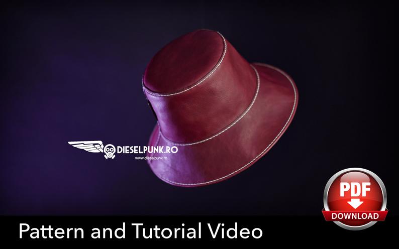 图片[2]-手工皮具图纸 渔夫帽di030-皮艺果手工皮具图纸