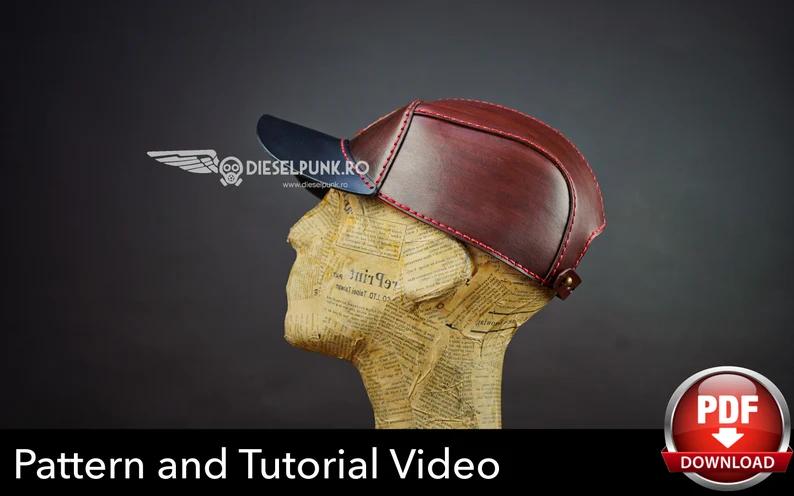 图片[2]-手工皮具图纸 棒球帽di060-皮艺果手工皮具图纸