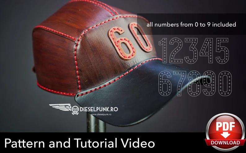手工皮具图纸 棒球帽di060-皮艺果手工皮具图纸