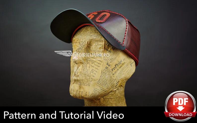 图片[3]-手工皮具图纸 棒球帽di060-皮艺果手工皮具图纸