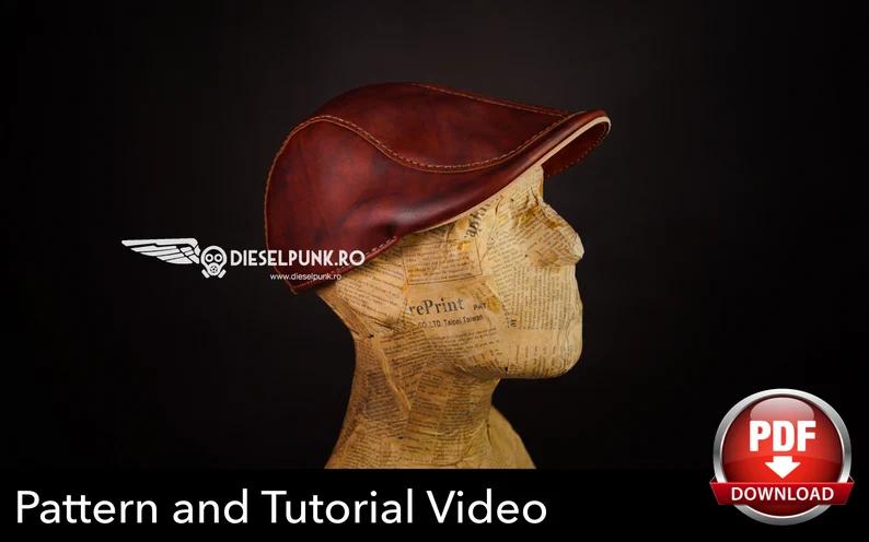 图片[2]-手工皮具图纸 鸭舌帽di122-皮艺果手工皮具图纸